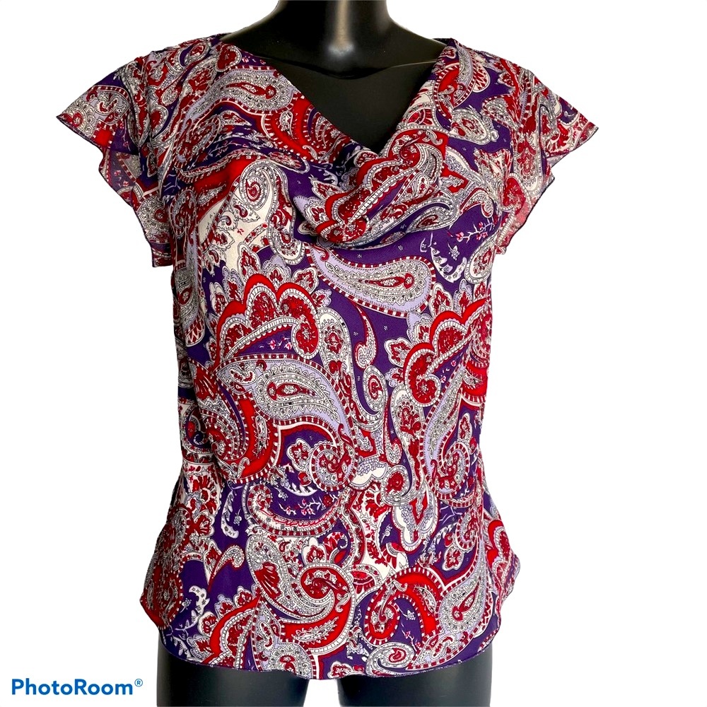 ALLISON TAYLOR Paisley patterned top, Size small